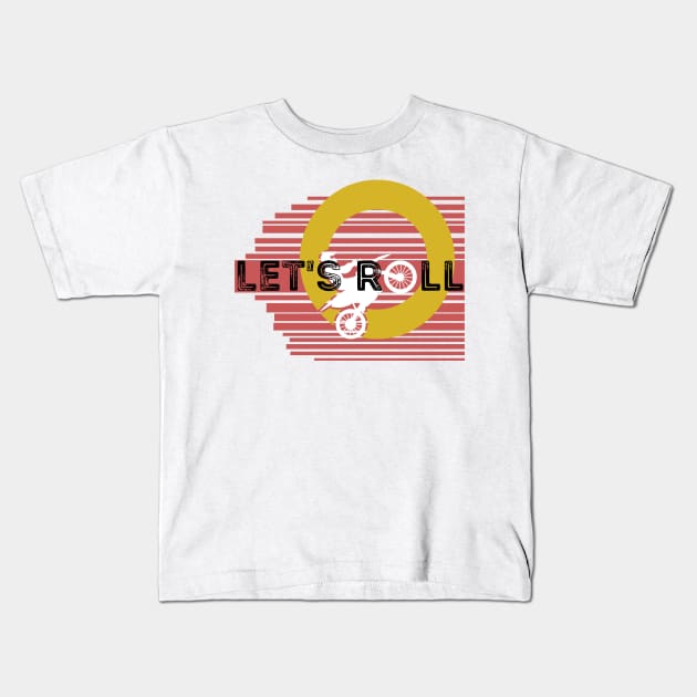 Lets Roll Biker Kids T-Shirt by High Trend